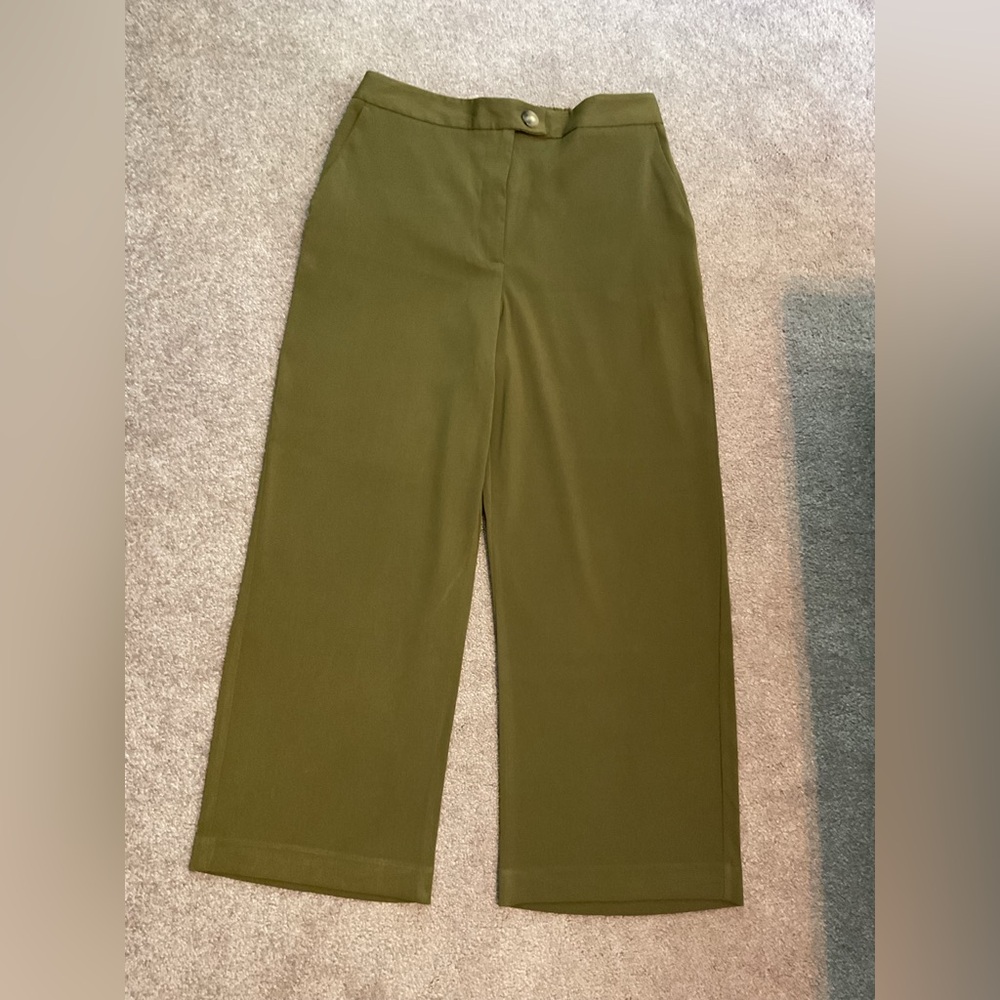 Worthington Olive Green Wide-Leg Pants